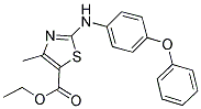 ETHYL 5-METHYL-3-((4-PHENOXYPHENYL)AMINO)-2,4-THIAZOLECARBOXYLATE 结构式