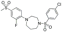 1-[(4-CHLOROPHENYL)SULFONYL]-4-[2-FLUORO-4-(METHYLSULFONYL)PHENYL]-1,4-DIAZEPANE 结构式