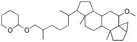 2-[6-(10-METHOXY-3A,5A-DIMETHYLHEXADECAHYDROCYCLOPENTA[A]CYCLOPROPA[2,3]CYCLOPENTA-[1,2-F]NAPHTHALEN-6-YL)-2-METHYLHEPTYLOXY]TETRAHYDROPYRAN 结构式