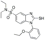 1-(2-ETHOXY-PHENYL)-2-MERCAPTO-1H-BENZOIMIDAZOLE-5-SULFONIC ACID DIETHYLAMIDE 结构式