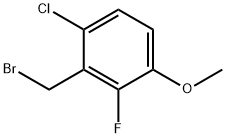 6-氯-2-氟-3-甲氧基溴苄 结构式