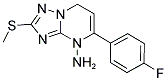 4-AMINO-5-(4-FLUOROPHENYL)-2-(METHYLTHIO)[1,2,4]TRIAZOLO[1,5-A]PYRIMDINE 结构式