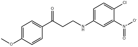 3-(4-CHLORO-3-NITROANILINO)-1-(4-METHOXYPHENYL)-1-PROPANONE 结构式