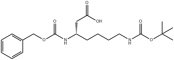 NΩ-BOC-NΒ-Z-L-Β-高赖氨酸 结构式