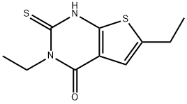 3,6-DIETHYL-2-MERCAPTOTHIENO[2,3-D]PYRIMIDIN-4(3H)-ONE 结构式