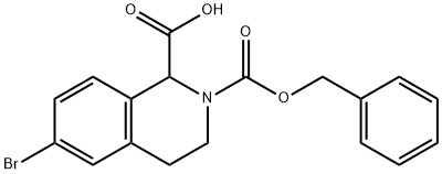 6-溴-N-CBZ-四氢异喹啉-1-羧酸 结构式