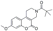 3-(2,2-DIMETHYLPROPANOYL)-8-METHOXY-1,2,3,4-TETRAHYDRO-5H-CHROMENO[3,4-C]PYRIDIN-5-ONE 结构式