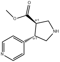 METHYL (+/-)-TRANS-4-PYRIDIN-4-YL-PYRROLIDINE-3-CARBOXYLATE 结构式