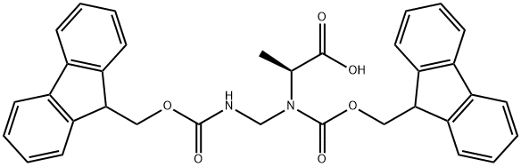 DI-FMOC-N-ALPHA-AMINOMETHYL-L-ALANINE 结构式