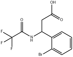 3-(2-Bromophenyl)-3-[(2,2,2-trifluoroacetyl)amino]propanoic acid 结构式
