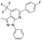 6-(4-FLUOROPHENYL)-3-METHYL-1-PHENYL-4-(TRIFLUOROMETHYL)-1H-PYRAZOLO[3,4-B]PYRIDINE 结构式