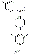3,5-DIMETHYL-4-[4-(4-METHYLBENZOYL)PIPERAZIN-1-YL]BENZALDEHYDE 结构式