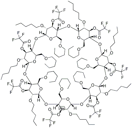 HEPTAKIS-(3-O-TRIFLUOROACETYL-2,6-DI-O-PENTYL)-BETA-CYCLODEXTRIN 结构式