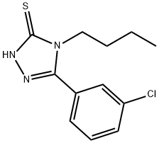 4-丁基-5-(3-氯苯基)-4H-1,2,4-三唑-3-硫醇 结构式