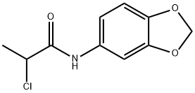 N-1,3-苯并二氧戊环-5-基-2-氯丙酰胺 结构式