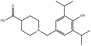 1-(4-Hydroxy-3,5-diisopropylbenzyl)-4-piperidinecarboxylic acid 结构式