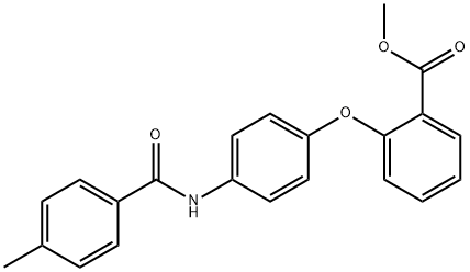 METHYL 2-(4-[(4-METHYLBENZOYL)AMINO]PHENOXY)BENZENECARBOXYLATE 结构式