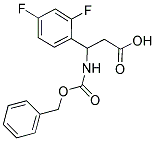 3-BENZYLOXYCARBONYLAMINO-3-(2,4-DIFLUORO-PHENYL)-PROPIONIC ACID 结构式