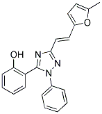 2-{3-[(E)-2-(5-METHYL-2-FURYL)VINYL]-1-PHENYL-1H-1,2,4-TRIAZOL-5-YL}PHENOL 结构式