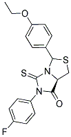 (7AR)-3-(4-ETHOXYPHENYL)-6-(4-FLUOROPHENYL)-5-THIOXOTETRAHYDRO-7H-IMIDAZO[1,5-C][1,3]THIAZOL-7-ONE 结构式