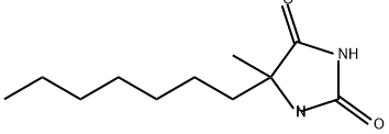 5-HEPTYL-5-METHYL-IMIDAZOLIDINE-2,4-DIONE 结构式