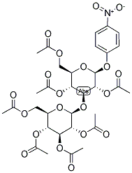 4-NITROPHENYL 2,4,6-TRI-O-ACETYL-3-O-(2,3,4,6-TETRA-O-ACETYL-B-D-GLUCOPYRANOSYL)-B-D-GLUCOPYRANOSIDE 结构式