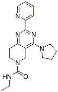 2-PYRIDIN-2-YL-4-PYRROLIDIN-1-YL-7,8-DIHYDRO-5H-PYRIDO[4,3-D]PYRIMIDINE-6-CARBOXYLIC ACID ETHYLAMIDE 结构式