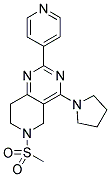 6-METHANESULFONYL-2-PYRIDIN-4-YL-4-PYRROLIDIN-1-YL-5,6,7,8-TETRAHYDRO-PYRIDO[4,3-D]PYRIMIDINE 结构式