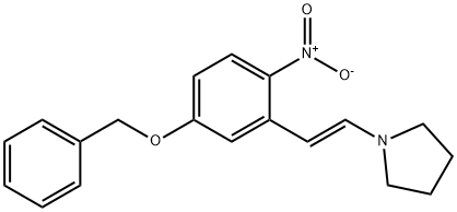 (E)-1-(5-(苄氧基)-2-硝基苯乙烯基)吡咯烷 结构式