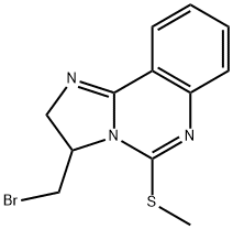 3-(溴甲基)-5-(甲硫基)-2,3-二氢咪唑并[1,2-C]喹唑啉 结构式