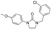 1-(3-Chlorobenzyl)-3-(4-methoxyphenyl)imidazolidin-2-one 结构式