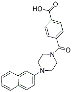 4-([4-(2-NAPHTHYL)PIPERAZIN-1-YL]CARBONYL)BENZOIC ACID 结构式