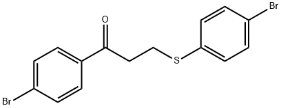 1-(4-溴苯基)-3-((4-溴苯基)硫代)丙-1-酮 结构式