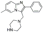 6-METHYL-2-PHENYL-3-PIPERAZIN-1-YLMETHYL-IMIDAZO-[1,2-A]PYRIDINE 结构式