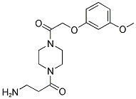 3-AMINO-1-[4-[2-(3-METHOXY-PHENOXY)-ACETYL]-PIPERAZIN-1-YL]-PROPAN-1-ONE 结构式