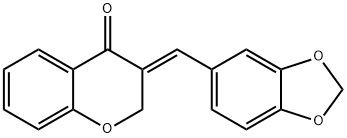 3-(1,3-BENZODIOXOL-5-YLMETHYLENE)-2,3-DIHYDRO-4H-CHROMEN-4-ONE 结构式