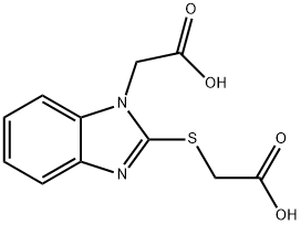 ([1-(CARBOXYMETHYL)-1H-BENZIMIDAZOL-2-YL]THIO)ACETIC ACID 结构式