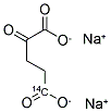 alpha-Ketoglutaric acid-5-14C disodium salt 结构式