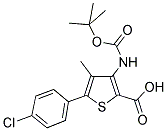 3-TERT-BUTOXYCARBONYLAMINO-5-(4-CHLOROPHENYL)-4-METHYLTHIOPHENE-2-CARBOXYLIC ACID 结构式