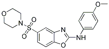 (4-METHOXY-PHENYL)-[5-(MORPHOLINE-4-SULFONYL)-BENZOOXAZOL-2-YL]-AMINE 结构式