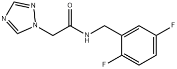 N-(2,5-DIFLUOROBENZYL)-2-(1H-1,2,4-TRIAZOL-1-YL)ACETAMIDE 结构式