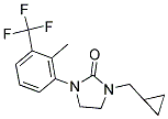 1-(CYCLOPROPYLMETHYL)-3-[2-METHYL-3-(TRIFLUOROMETHYL)PHENYL]IMIDAZOLIDIN-2-ONE 结构式