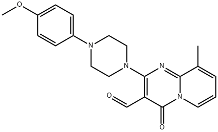 2-[4-(4-METHOXY-PHENYL)-PIPERAZIN-1-YL]-9-METHYL-4-OXO-4H-PYRIDO[1,2-A]PYRIMIDINE-3-CARBALDEHYDE 结构式