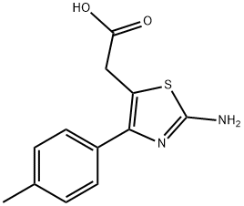 2-[2-氨基-4-(4-甲基苯基)-1,3-噻唑-5-基]乙酸 结构式