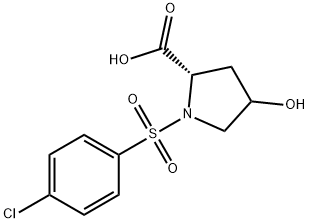 1-(4-氯苯磺酰基)-4-羟基吡咯烷-2-羧酸 结构式