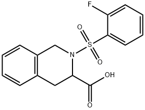 2-(2-FLUORO-BENZENESULFONYL)-1,2,3,4-TETRAHYDRO-ISOQUINOLINE-3-CARBOXYLIC ACID 结构式