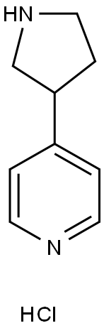 4-Pyrrolidin-3-ylpyridine hydrochloride 结构式
