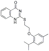 2-([2-(2-ISOPROPYL-5-METHYLPHENOXY)ETHYL]THIO)QUINAZOLIN-4(1H)-ONE 结构式