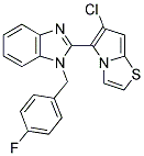 2-(6-CHLORO-PYRROLO[2,1-B]THIAZOL-5-YL)-1-(4-FLUORO-BENZYL)-1H-BENZOIMIDAZOLE 结构式