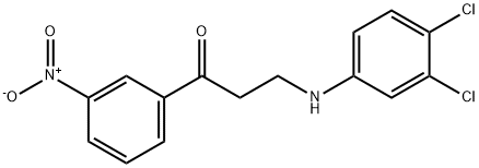 3-(3,4-DICHLOROANILINO)-1-(3-NITROPHENYL)-1-PROPANONE 结构式